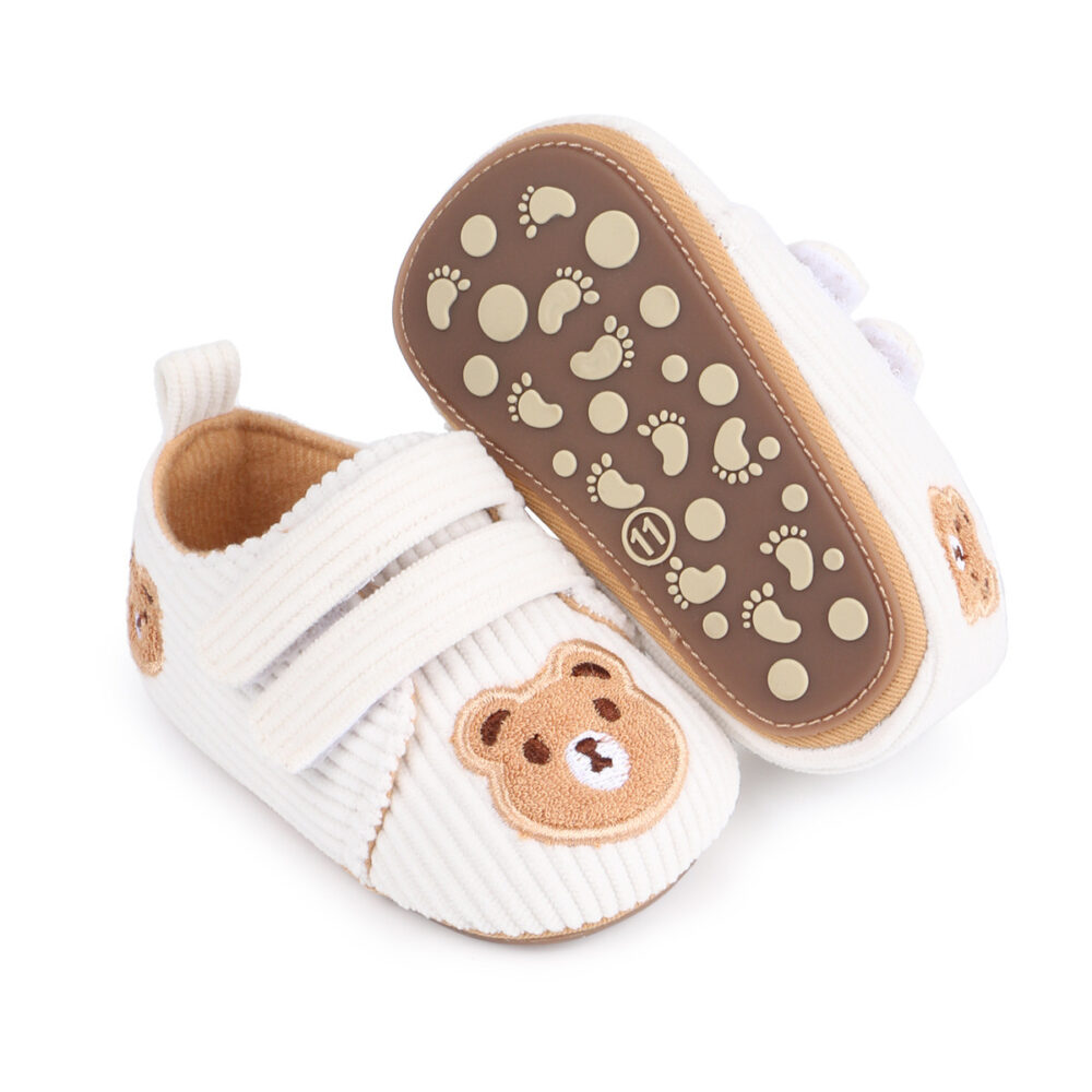 Corduroy Cartoon Bear Baby Baby Lightweight & Comfortable Shoes - Image 6