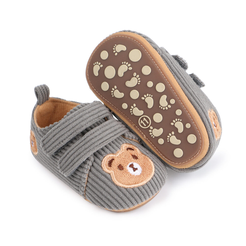 Corduroy Cartoon Bear Baby Baby Lightweight & Comfortable Shoes - Image 7