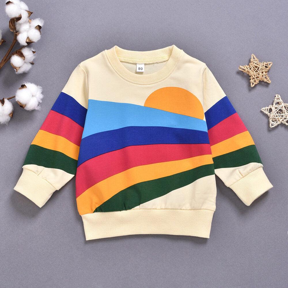 Western Style Rainbow Print Long Sleeved - Image 5