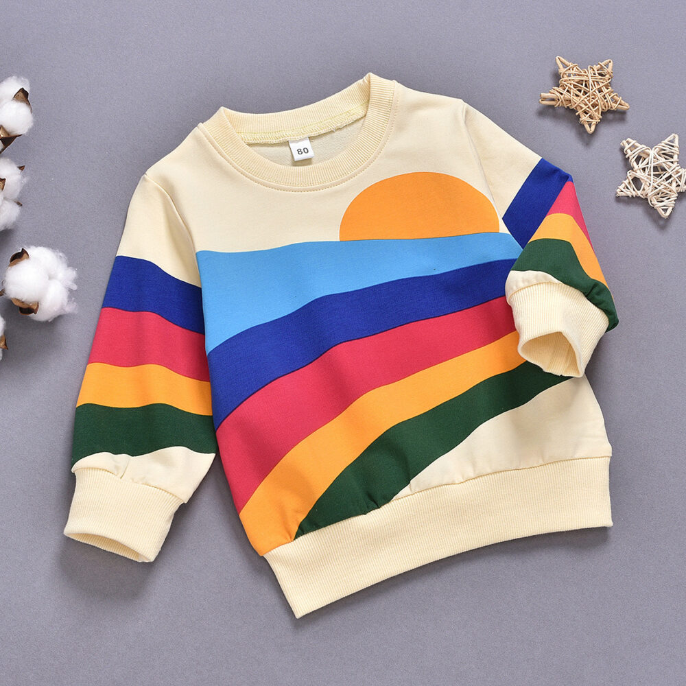 Western Style Rainbow Print Long Sleeved - Image 3