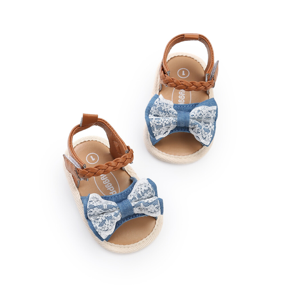 Lace Baby Toddler Cloth Sole Sandals - Image 2