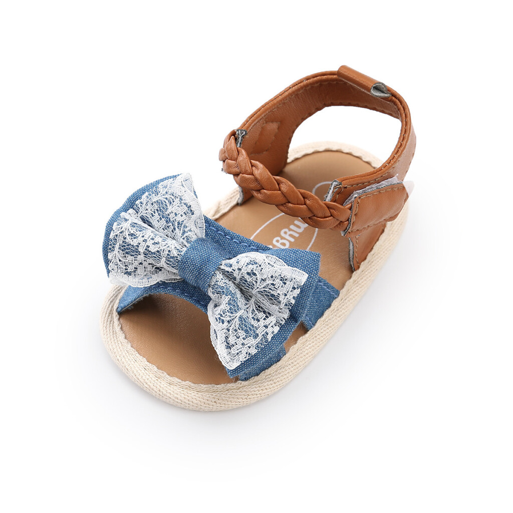 Lace Baby Toddler Cloth Sole Sandals - Image 3