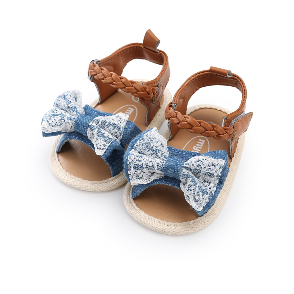 Lace Baby Toddler Cloth Sole Sandals - Image 6