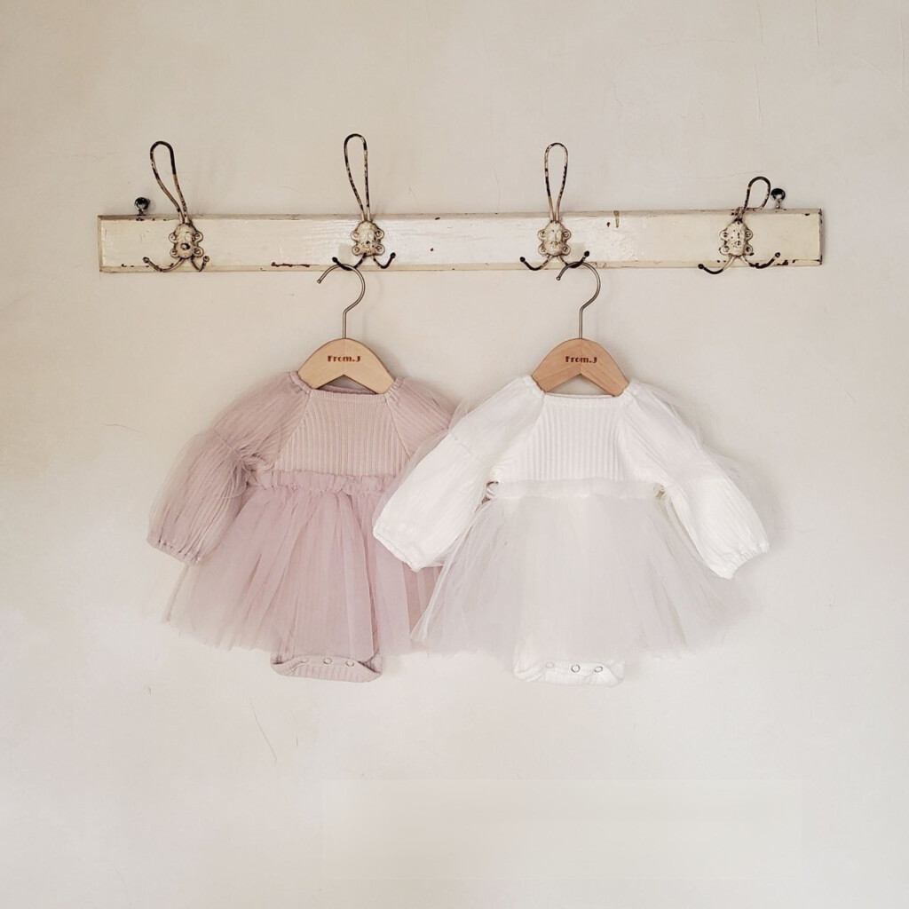 Infant Mesh Puff Sleeve Princess Flowy & Comfortable Dress - Image 9