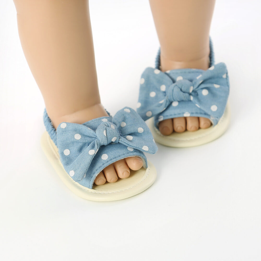 Striped Bow Refreshing Baby Sandals Toddler - Image 3