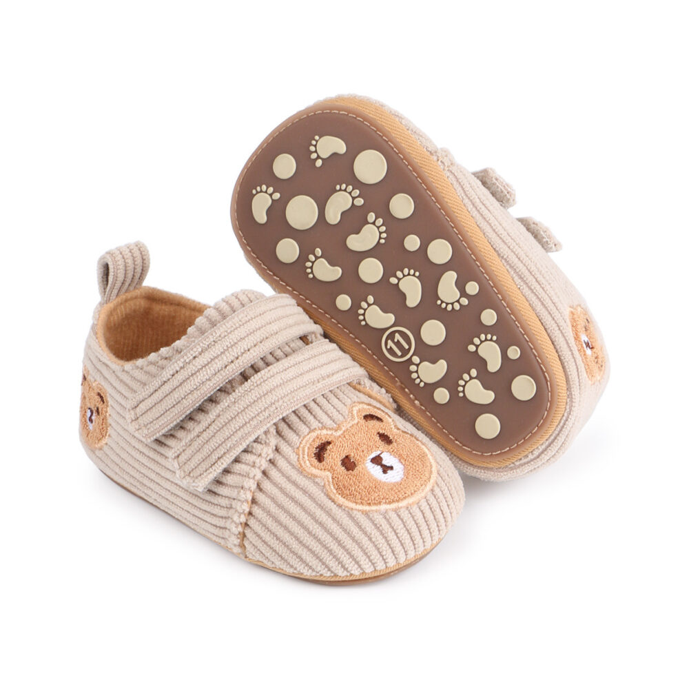 Corduroy Cartoon Bear Baby Baby Lightweight & Comfortable Shoes - Image 8