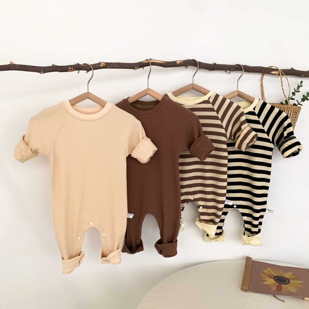 Simple Striped One-piece Romper For Boys