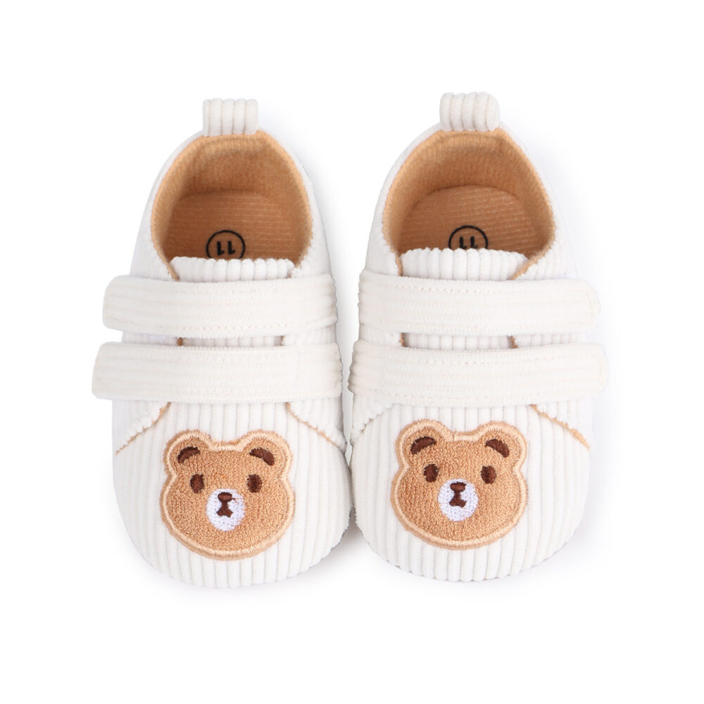 Corduroy Cartoon Bear Baby Baby Lightweight & Comfortable Shoes - Image 9