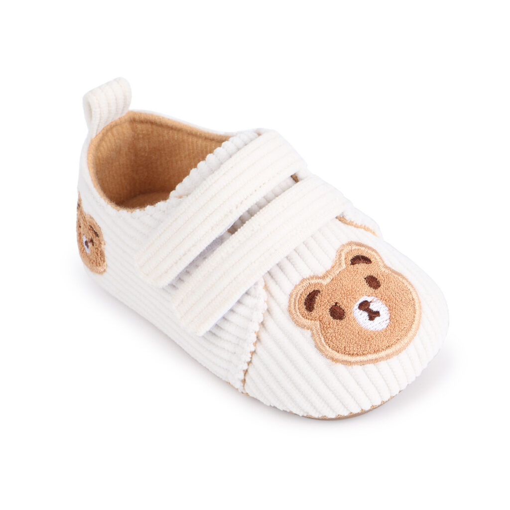 Corduroy Cartoon Bear Baby Baby Lightweight & Comfortable Shoes - Image 5