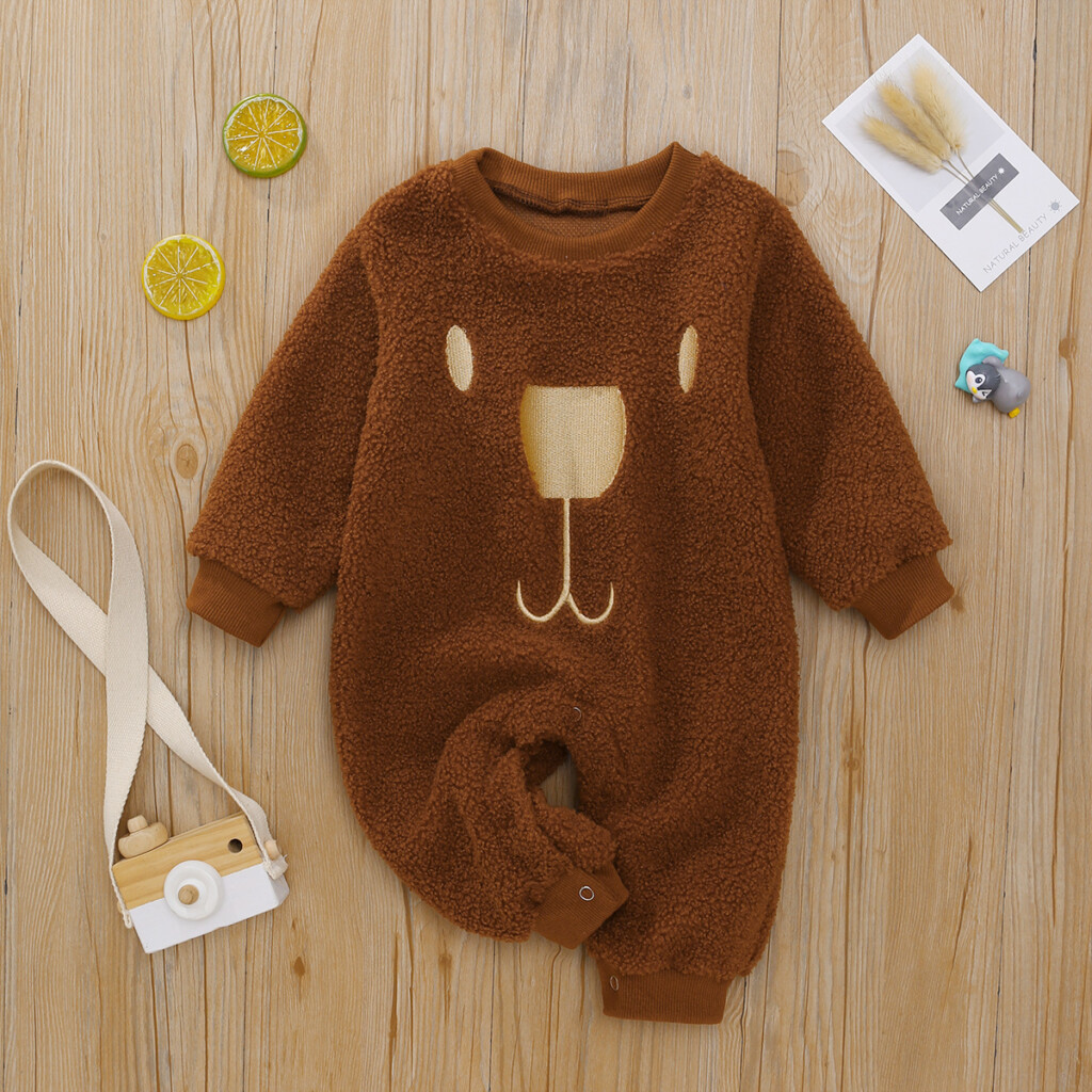 Infant Brown White Two-tone Bear Printed - Image 4