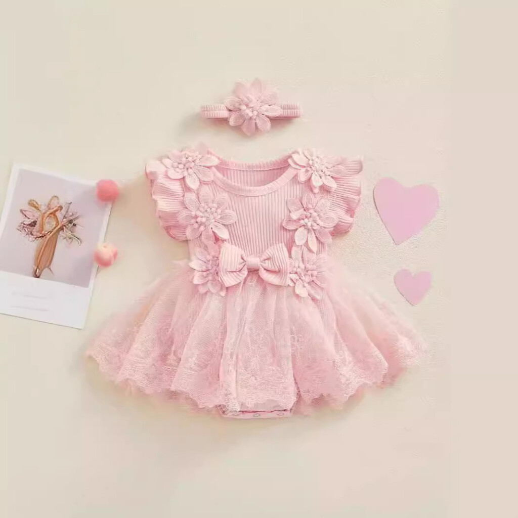 Baby Short Sleeve Romper Flowy & Comfortable Dress