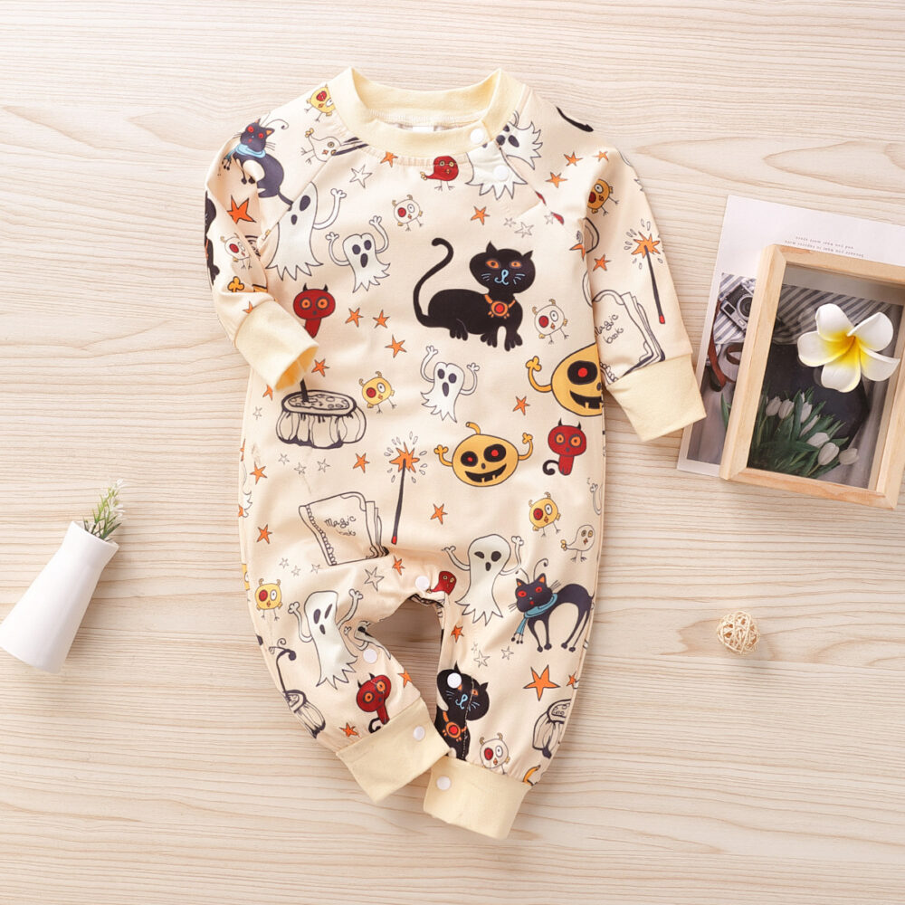 Halloween print baby jumpsuit - Image 3