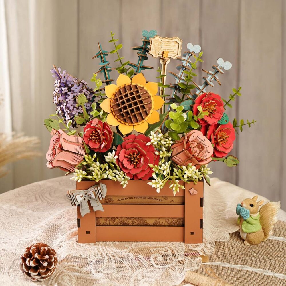 Rowood DIY Wooden Flower Bouquet 3D