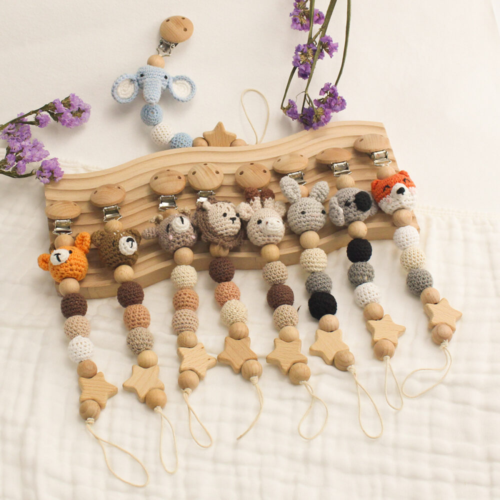 Cartoon Animal DIY Pacifier Chain Baby