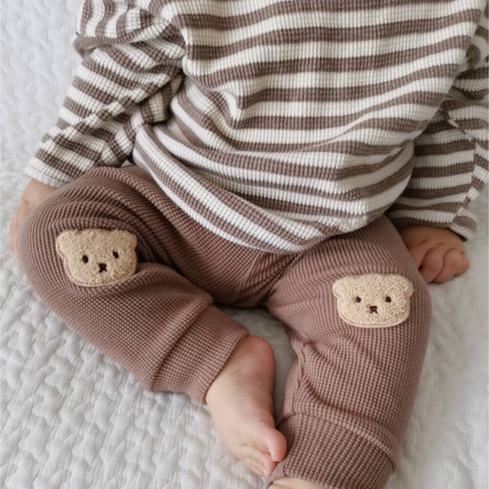 Waffle Bear High-Waisted & Elegant Pants Baby Trousers Cute