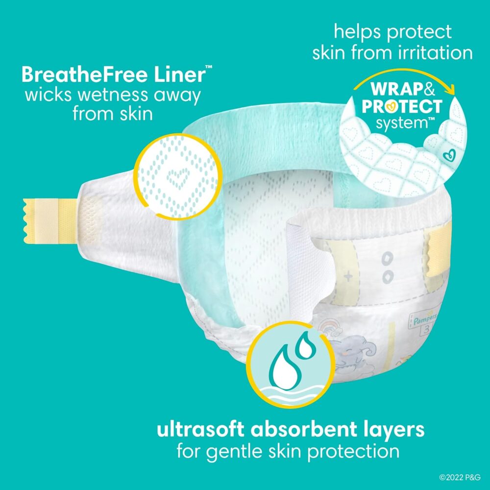 Pampers Baby Diapers - Swaddlers - Size 5, 132 Count, Ultra Absorbent Disposable Infant Diaper - Image 8